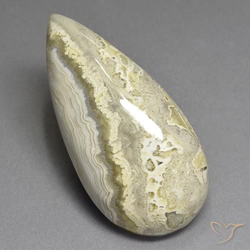 30.27ct Natürlicher Mehrfarbig Jaspis, Birnenform, Lichtundurchlässig