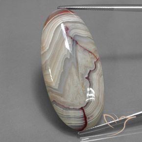 43.89ct Natürlicher Mehrfarbig Jaspis, Oval, Lichtundurchlässig