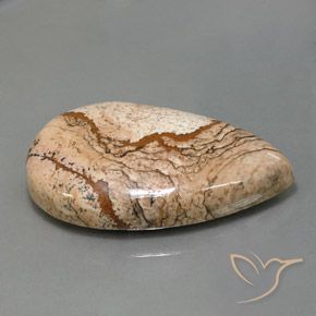 9,17 ctw natürlicher Mehrfarbig Jaspis, Birnenform, Lichtundurchlässig