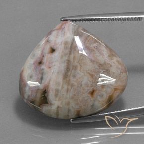 32.85ct Natürlicher Mehrfarbig Jaspis, Birnenform, Lichtundurchlässig