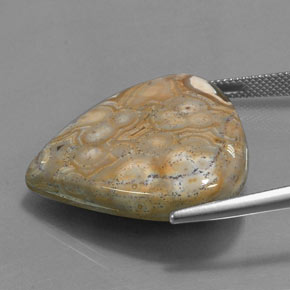 9,17 ctw natürlicher Mehrfarbig Jaspis, Birnenform, Lichtundurchlässig