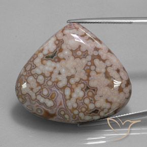 52.10ct Natürlicher Mehrfarbig Jaspis, Birnenform, Lichtundurchlässig