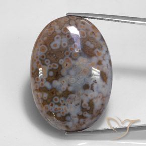 43.68ct Natürlicher Mehrfarbig Jaspis, Oval, Lichtundurchlässig