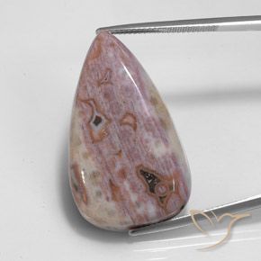 32.30ct Natürlicher Mehrfarbig Jaspis, Birnenform, Lichtundurchlässig