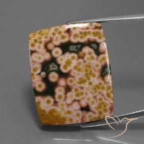 22.84ct Natürlicher Mehrfarbig Jaspis, Baguette, Lichtundurchlässig