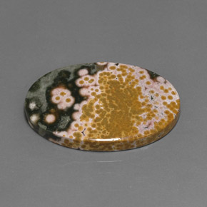 9,17 ctw natürlicher Mehrfarbig Jaspis, Oval Schliff, Lichtundurchlässig