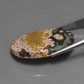 9,17 ctw natürlicher Mehrfarbig Jaspis, Oval Schliff, Lichtundurchlässig