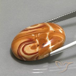 9,17 ctw natürlicher Mehrfarbig Jaspis, Oval, Lichtundurchlässig