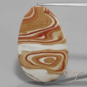 29.42ct Natürlicher Mehrfarbig Jaspis, Oval, Lichtundurchlässig