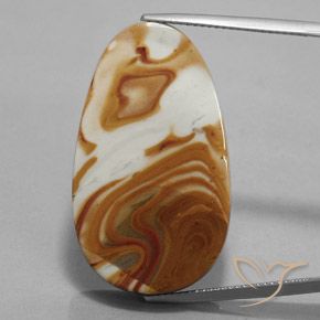 30.93ct Natürlicher Mehrfarbig Jaspis, Fantasie, Lichtundurchlässig