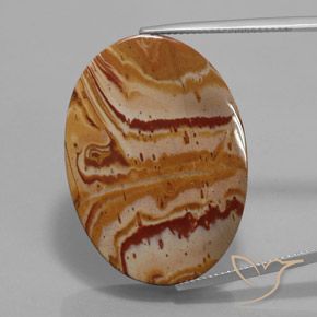 38.71ct Natürlicher Mehrfarbig Jaspis, Oval, Lichtundurchlässig