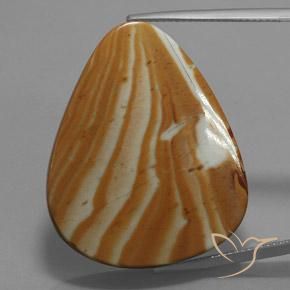 41.67ct Natürlicher Mehrfarbig Jaspis, Birnenform, Lichtundurchlässig