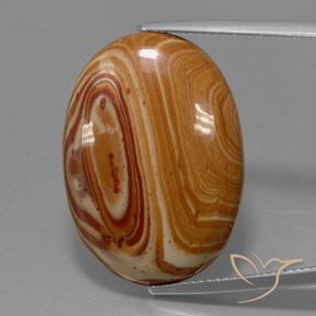 17.32ct Natürlicher Mehrfarbig Jaspis, Oval, Lichtundurchlässig