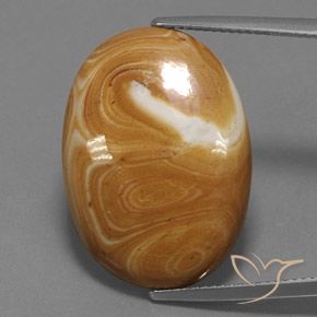 16.21ct Natürlicher Mehrfarbig Jaspis, Oval, Lichtundurchlässig