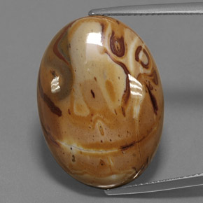 9,17 ctw natürlicher Mehrfarbig Jaspis, Oval Schliff, Lichtundurchlässig