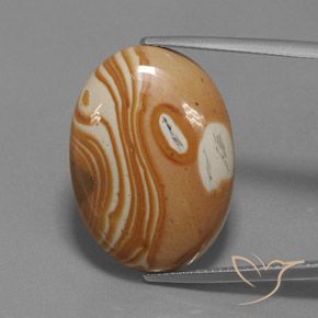 19.58ct Natürlicher Mehrfarbig Jaspis, Oval, Lichtundurchlässig