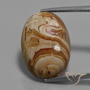 13.71ct Natürlicher Mehrfarbig Jaspis, Oval, Lichtundurchlässig