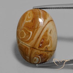 16.08ct Natürlicher Mehrfarbig Jaspis, Oval, Lichtundurchlässig