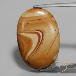 17.52ct Natürlicher Mehrfarbig Jaspis, Oval, Lichtundurchlässig