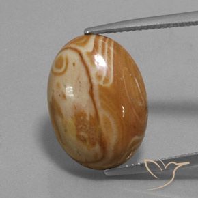 9.73ct Natürlicher Mehrfarbig Jaspis, Oval, Lichtundurchlässig