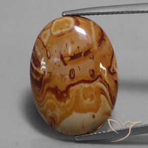 11.88ct Natürlicher Mehrfarbig Jaspis, Oval, Lichtundurchlässig