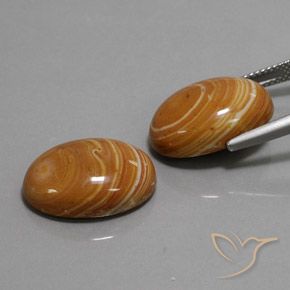 19.77 ct natürliche Mehrfarbig Jaspis-Edelsteine, Oval, Lichtundurchlässig