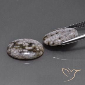 19.92 ct natürliche Mehrfarbig Jaspis-Edelsteine, Oval, Lichtundurchlässig