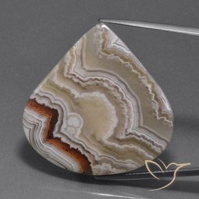 39.03ct Natürlicher Mehrfarbig Jaspis, Birnenform, Lichtundurchlässig