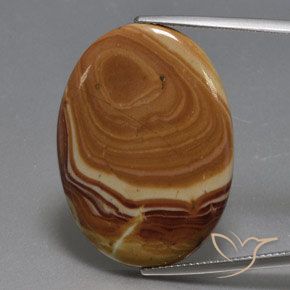 21.59ct Natürlicher Mehrfarbig Jaspis, Oval, Lichtundurchlässig