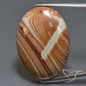 32.45ct Natürlicher Mehrfarbig Jaspis, Oval, Lichtundurchlässig
