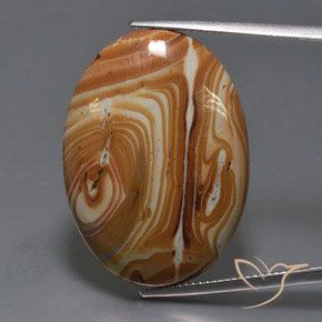 27.67ct Natürlicher Mehrfarbig Jaspis, Oval, Lichtundurchlässig