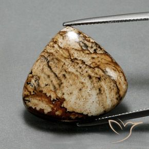 24.75ct Natürlicher Mehrfarbig Jaspis, Birnenform, Lichtundurchlässig