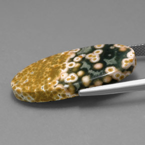 9,17 ctw natürlicher Mehrfarbig Jaspis, Oval Schliff, Lichtundurchlässig