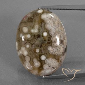 12.50ct Natürlicher Mehrfarbig Jaspis, Oval, Lichtundurchlässig