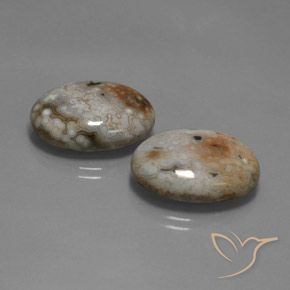 26.60 ct natürliche Mehrfarbig Jaspis-Edelsteine, Oval, Lichtundurchlässig
