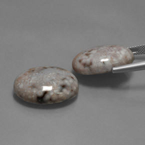 28,35 ct natürliche mehrfarbiger Jaspis-Edelsteine, Oval Schliff, Lichtundurchlässig