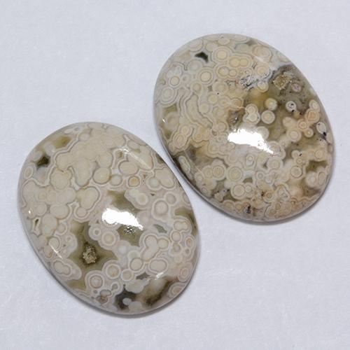22,24 ct natürliche mehrfarbiger Jaspis-Edelsteine, Oval Schliff, Lichtundurchlässig