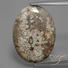 9.07ct Natürlicher Mehrfarbig Jaspis, Oval, Lichtundurchlässig