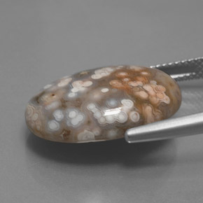 9,17 ctw natürlicher Mehrfarbig Jaspis, Oval Schliff, Lichtundurchlässig