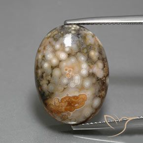 14.34ct Natürlicher Mehrfarbig Jaspis, Oval, Lichtundurchlässig, Photo A