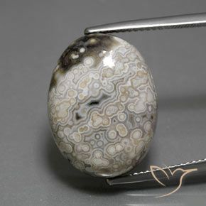 18.17ct Natürlicher Mehrfarbig Jaspis, Oval, Lichtundurchlässig