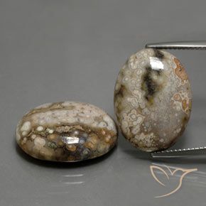 25.83ctw Natürlicher Mehrfarbig Jaspis, Oval, Lichtundurchlässig