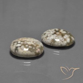 26.64 ct natürliche Mehrfarbig Jaspis-Edelsteine, Oval, Lichtundurchlässig