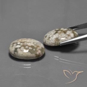 26.64 ct natürliche Mehrfarbig Jaspis-Edelsteine, Oval, Lichtundurchlässig