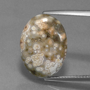 9,17 ctw natürlicher Mehrfarbig Jaspis, Oval Schliff, Lichtundurchlässig