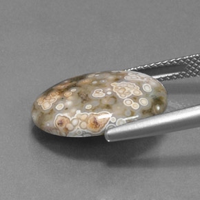 9,17 ctw natürlicher Mehrfarbig Jaspis, Oval Schliff, Lichtundurchlässig