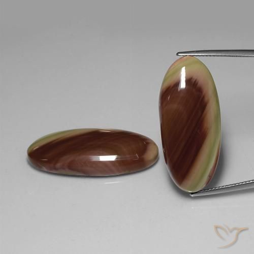 44.74ctw Natürlicher Mehrfarbig Jaspis, Oval, Lichtundurchlässig