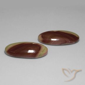 44.74 ct natürliche Mehrfarbig Jaspis-Edelsteine, Oval, Lichtundurchlässig