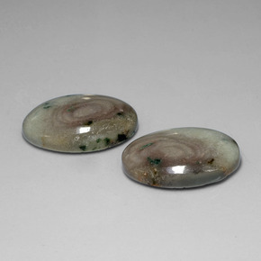 34.41 ct natürliche Mehrfarbig Jaspis-Edelsteine, Oval Schliff, Lichtundurchlässig