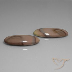 38.33 ct natürliche Mehrfarbig Jaspis-Edelsteine, Oval, Lichtundurchlässig